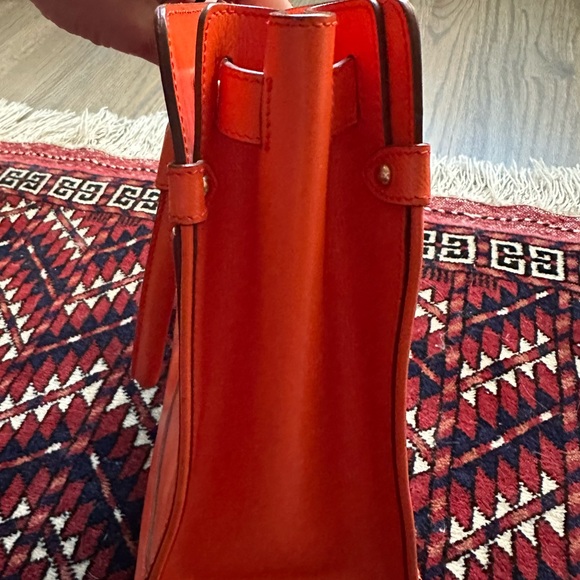 Salvatore Ferragamo Orange Box Leather Top Handle Bag. In very good condition. - Picture 14 of 14